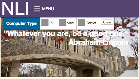 Computer Selection Responsive page